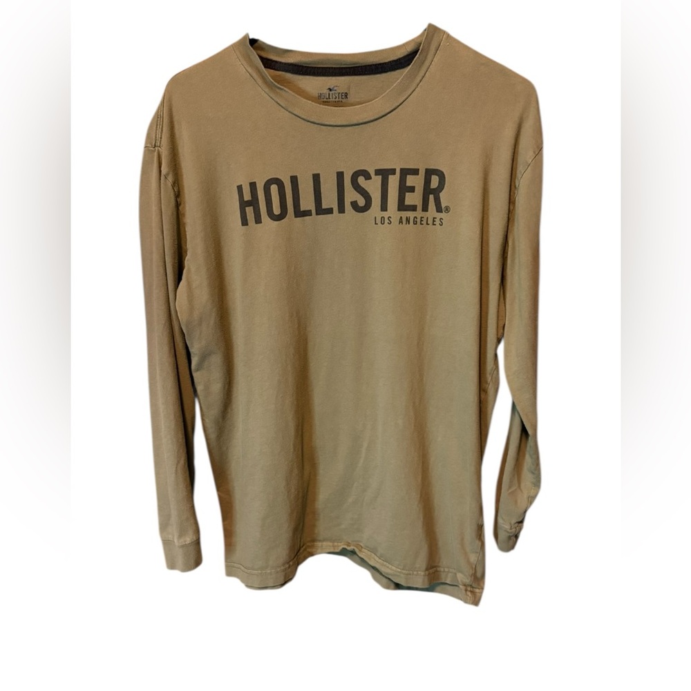 Hollister Olive Green Oversized Fit Long Sleeve Shirt Size Small Casual